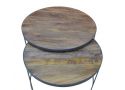 Circular Mangowood Coffee Table - Xabl 